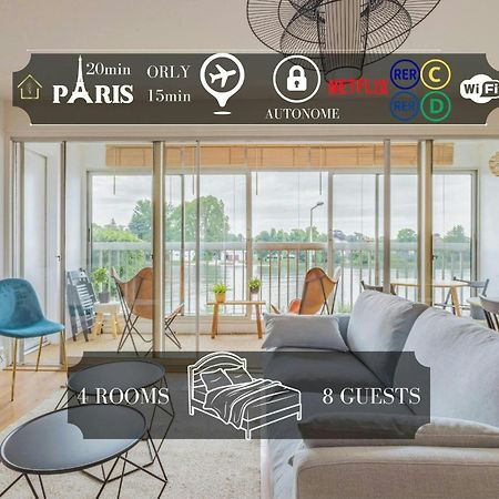 Appart'Hotel Luminous Vue Seine- Paris 15Min Juvisy-sur-Orge Luaran gambar